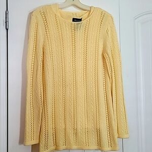 Denim & Co  Medium yellow Pointelle Tunic Twin set